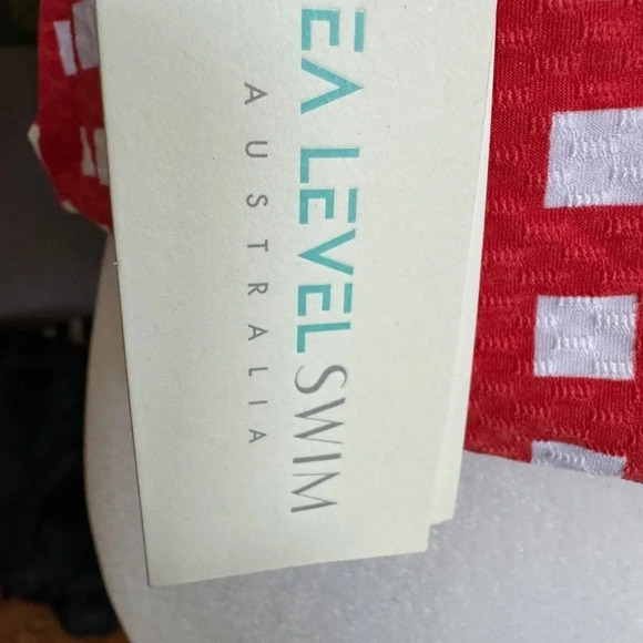NWT Sea Level Australia Red White Check Tankini Size US 4 - Picture 4 of 9